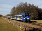 Der ET 310 als M nach Salzburg am 15.02.2014 unterwegs bei Vogl.