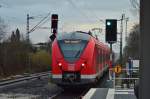 Nachschuß auf den 1440 809-0 als S8 nach Hagen beim Verlassen des Bahnhofs Kleinenbroich.