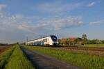 Triebzug 866 der National Express als RE 7 nach Münster in Mersch (13.05.2023) 