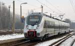 1442 119 verlässt am 31.01.14 Leipzig-Thekla um als S4 nach Geithain durch den Leipziger Citytunnel zu fahren.