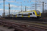 Siemens Desiro 1462 515-6 fährt beim badischen Bahnhof ein. Die Aufnahme stammt vom 17.02.2022.