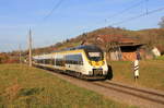 442 204 als RE Hessental-Stuttgart am 14.11.2020 bei Rauhenbretzingen.