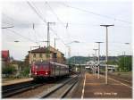 Der ET25 verlsst als  Enztler Freizeitexpress  Bad Wildbad - Stuttgart Hbf den ehemaligen badisch-wrttembergischen Grenzbahnhof Mhlacker.