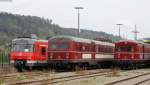 420 400-4; 425 120-3/425 420-7 und 465 006-5 in der Erlebniswelt Horb 21.4.14