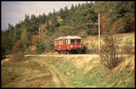 ET 479203 kommt aus Lichtenhain und ist hier am 9.10.1992 auf dem Weg nach Cursdorf.