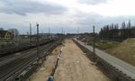 Bauarbeiten der Güterzugstrecke in Richtung Köln, am Bahnhof Opladen. Fotografiert am 03.04.16