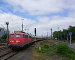 Die gute alte 110 169 am 25.05.2017 in Hannover Hbf. Sie brachte einen Müller-Tanzzug nach Leipzig