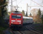 101 079-2  DB kommt mit einem IC 2223 aus Berlin nach Aachen-Hbf und kommt aus Richtung Rheydt,Wickrath,Beckrath,Herrath und fährt durch Erkelenz in Richtung