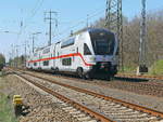 Der als IC 2278 verkehrende Triebzug 4114 am 22. April 2020 auf dem südlichen Berliner Aussenring bei Diedersdorf.