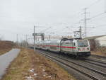 DB 147 567 mit dem IC 1956 von Leipzig Hbf nach Karlsruhe Hbf, am 24.01.2021 in Vieselbach.