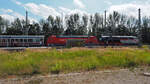 218 497 zieht IC 2263 via Lübeck nach Hamburg, wegen der Streckensperrung Hamburg-Berlin.