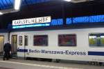 Wagen des Berlin-Warschau-Express als Ersatz für ein ICE nach Berlin am 14.1.14 in Karlsruhe