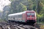 101 063-6 mit IC 2408 nach Hamburg Hbf. bei der Einfahrt in Recklinghausen 14.9.2014