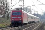 101 021-4 mit IC 2202 nach Norddeich Mole auf der KBS 425 am BÜ 13,272km in Recklinghausen 13.2.2016 