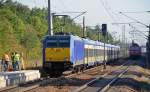 146 522 lieferte sich mit der RB nach Wittenberg ein Rennen. Kurz hinter dem Bahnhof Burgkemnitz war das Rennen dann entschieden. Fotografiert am 20.09.12. 