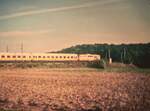 28.09.1990 111 049-3 mit LH 1022 nach Stuttgart ,8 Monate vor der Eröffnung der SFS Stuttgart-Mannheim am 31.05.1991,danach Rückbau der Strecke ab Vaihingen-Enz-Nord