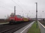 MEG 304 mit dem DbZ 93003 von Erfurt Hbf nach Smmerda, am 21.01.2014 in Erfurt Ost.