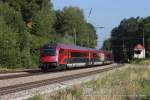 Ein Railjet fhrt am 21. August 2013 um 9:52 Uhr durch Aling