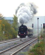 IGE Werrabahn-Eisenach 41 1144-9 mit dem RC 16991  Rotkäppchen-Express II  von Eisenach nach Freyburg (U), am 20.10.2019 in Gispersleben.