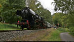 Historisches Eisenbahnwochenende im Mansfelder Land    52 8154-8 (052 154-2 | 52 4896 | MBA KDL 1) hängt am Ende des Sonderzugs nach Wippra.