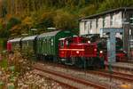 332 306-0 DB mit Pendelzug & 212 007-9 DB am Schluss im Eisenbahnmuseum Bochum Dahlhausen, Oktober 2024.