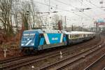 TCS 101 128-7 traincharter mit Sonderzug (Hamburg-Basel) in Wuppertal, Januar 2025.