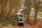 135 Jahre Wuppertalbahn mit 212 376-8 DB auf der Wupperschiene nach Beyenburg, Februar 2025.