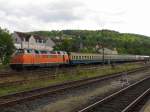 Bocholter Eisenbahn 221 135-7 (221 135-7 D-BOEG) mit dem spteren DPE 31742 nach Kln Hbf, im Bf Meiningen; 04.09.2010