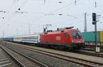 Die Premierenfahrt des Alpen-Sylt Nachtexpress (RDC Deutschland, NEx 89349) mit ÖBB Taurus 1016 005-1 von Westerland/Sylt nach Radolfzell am Bodensee bei der pünktlichen Abfahrt nach dem