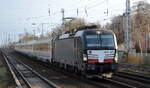 EC 246 aus Warszawa Wschodnia (Polen) mit PKP Intercity spółka z o.o., Warszawa [PL] und dem MRCE Vectron   X4 E - 625  [NVR-Nummer: 91 80 6193 625-1 D-DISPO] Richtung Berlin Hbf. am 03.01.21 Berlin Hirschgarten.