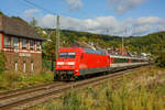 101 138-6 DB mit Eurocity in Oberwinter, September 2023.