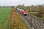 Am 31.10.2016  Halloween  fuhr 101 094-1 mit dem IC 207 (Frankfurt (Main) Hbf - Zürich HB) südlich von Müllheim (Baden) in Richtung Basel, wo sie ihren Zug an eine Schweizer Lok abgeben