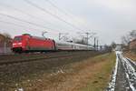 DB Fernverkehr 101 131-1 mit Metropolitan Wagen als IC bei Rodenbach (Main Kinzig Kreis) am 03.03.18