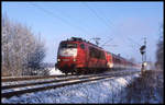 Am 19.12.1999 war 103230 um 10.50 Uhr auf der Rollbahn bei Hasbergen mit einem Intercity in Richtung Münster unterwegs.