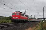 Mit einem IC-Leerzug (Basel Bad Bf - München Hbf) fuhr am 14.09.2017 die 115 293-3 nördlich von Müllheim (Baden) durchs Rheintal in Richtung Offenburg.