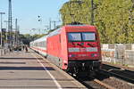 Nachschuss auf 101 099-0, als diese am Nachmittag des 27.09.2018 einen Kurz-IC, welcher nur aus 5 Wagen bestand, durch den Bahnhof von Köln Süd gen Hauptbahnhof schob.