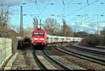 101 078-4 als IC 1912 (Linie 32) von Stuttgart Hbf nach Wiesbaden Hbf, mit Umleitung über Esslingen(Neckar) und Kornwestheim, durchfährt den Bahnhof Stuttgart-Münster auf der Bahnstrecke Stuttgart-Untertürkheim–Kornwestheim (Schusterbahn | KBS 790.11).
Aufgenommen am Ende des Bahnsteigs 1.
[11.3.2020 | 16:39 Uhr]