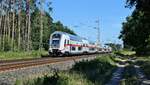 Steuerwagen 86-81 852 an der Spitze des aus Wagenpark 2852 gebildeten IC (2) 2037 Norddeich Mole - Leipzig Hbf, Schublok DB 146 574 (Gandesbergen, 31.07.2020).