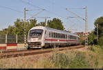 Bpmmbdzf 286.1 (61 80 80-91 141-4 D-DB) mit Schublok 101 135-2  Fahrtziel Natur  als umgeleiteter IC 2390 (Linie 62) von Stuttgart Hbf nach Saarbrücken Hbf fährt in Sachsenheim, Rodenweg,