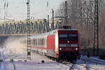 DB 101 090-9 mit IC in Recklinghausen-Süd 13.2.2021