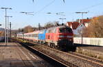 Am 23.11.21 fuhren 218 463 und 218 054 (ex 218 448) den IC119 von Stuttgart nach Lindau.