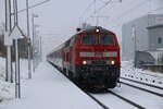 Am 30.11.21 brachte 218 435 alleine den IC 119 von Stuttgart nach Lindau.