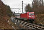 Nachschuss auf 101 056-0 in Altenbeken, Am Kalkofen.