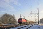 DB Fernverkehr 120 122 mit IC 2226 Passau Hbf - Hamburg-Altona (Diepholz, 22.01.2016).