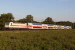 146 555 zieht den InterCity von Bremen Richtung Hannover bei Langwedel/Rohrsen. 21.9.24