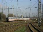 Nachschuss auf den IC 433 , voraus die BR 101 002-4 , von  Luxembourg nach Norddeich Mole bei der Ausfahrt Wanne Eickel Hbf.