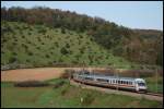 Ein InterCity ist unterwegs in Richtung Stuttgart Hbf.