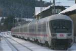 NAchschuss: 101 007-3 mit dem IC 2186 (Konstanz-Stralsund) in St.Georgen(Schwarzw) 30.11.08