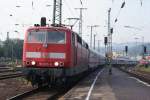 181 205-6 mit einem IC in Koblenz Hbf am 02.07.09