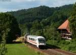 IC 2371  Schwarzwald  (Hamburg Altona-Konstanz) mit Schublok 101 120-4 bei Gutach 24.6.10